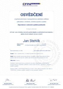 Certifikát - Odpovědnost v neživotním pojištění podnikatelů