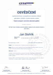 Certifikát - Pojistná nebezpečí v neživotním občanském pojištění