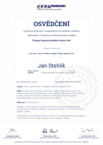 Certifikát - Principy fungování pojištění velkých rizik