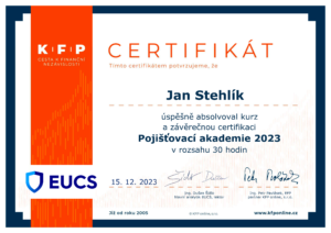 Certifikát Jan Stehlík